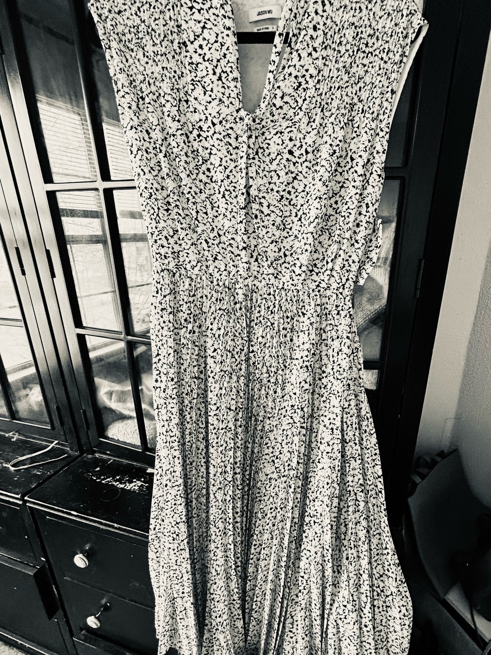 Jason Wu Black and White Printed Maxi Dress
